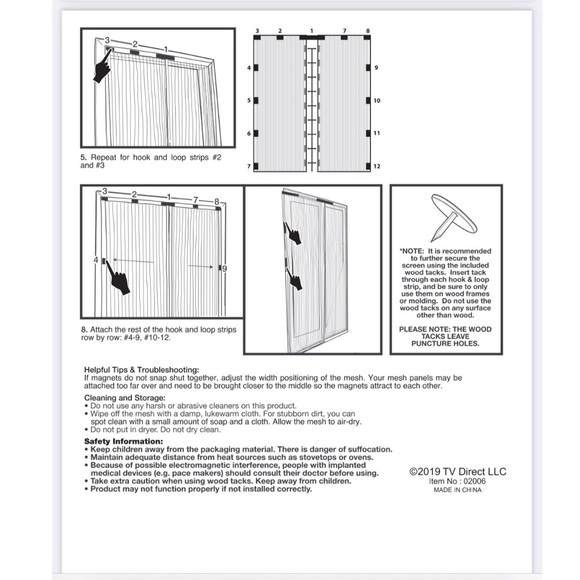 NEW Magnetic Mesh Screen Door Hands-Free Magnetic Closure 39" x 83" - Picture 11 of 16